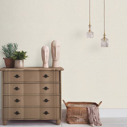 Vliestapete Uni Textiloptik Beige Creme Glitzer 10539-02 Zimmer