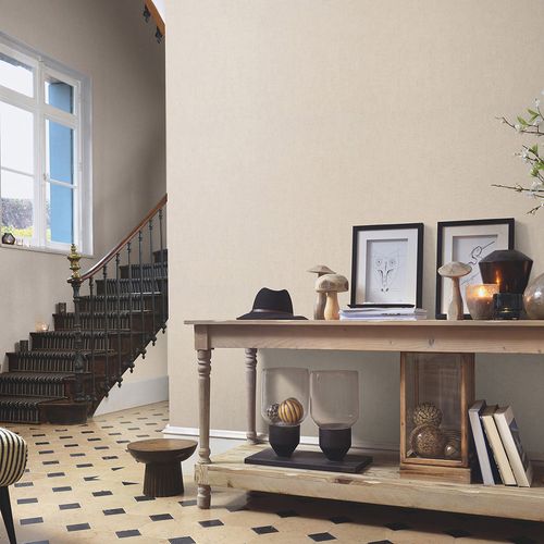 Vliestapete Uni Textiloptik Beige Glitzer 10539-05 Zimmer