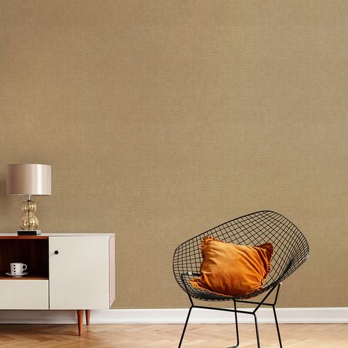 Vliestapete Uni Textiloptik Gold Metallic 10539-30 Zimmer