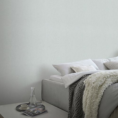 Vliestapete Uni Textiloptik Hellblau Glitzer 10539-43 Zimmer