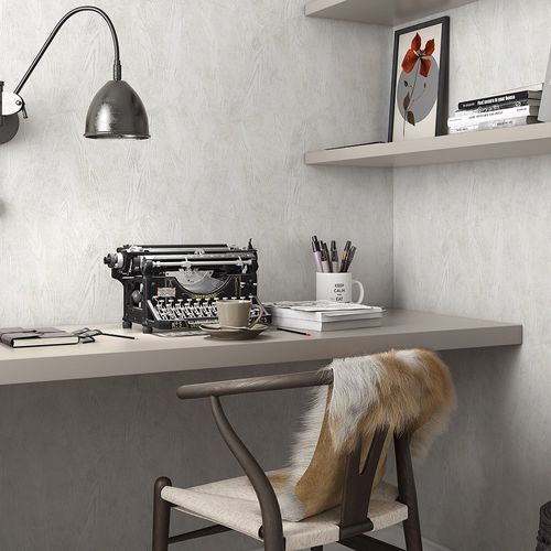 Vliestapete Holz Optik Grau Silber Metallic 10439-31 Raum