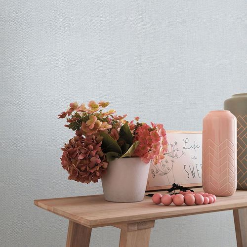 Vliestapete Textiloptik Uni Modern Grau 10463-10 Raum