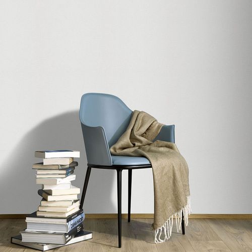 Vliestapete Textiloptik Uni Cremeweiß 10463-14 Raum