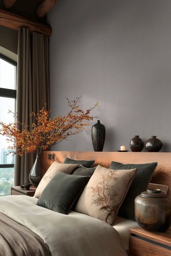 Vliestapete Textiloptik Einfarbig Hellgrau 79010-3 Raum