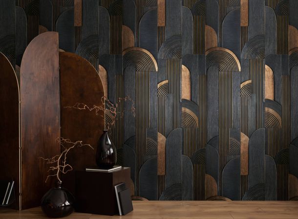 Fototapete Grafisch Abstrakt Schwarz Braun 79216-2 Zimmer