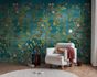 Fototapete Floral Vögel Blätter Blau Grün Rosa 79216-3 Raum 4