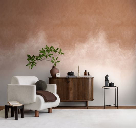 Fototapete Aquarelloptik Ombre Creme Braun 79216-4 Zimmer
