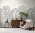 Fototapete Blätter Tropisch Grau Schwarz 79217-1 Zimmer 1