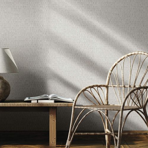 Vliestapete Holzoptik Streifen Grau Creme 35363 Raum