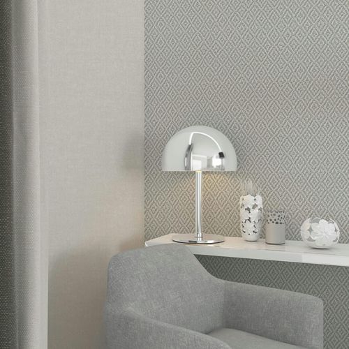 Vliestapete Rauten Sisaloptik 3D-Effekt Hellgrau 45747 Raum