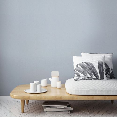 Vliestapete Einfarbig Textiloptik Struktur Blau Grau 82486 Zimmer