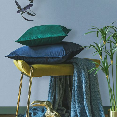 Vliestapete Einfarbig Textiloptik Struktur Blau 82489 Zimmer