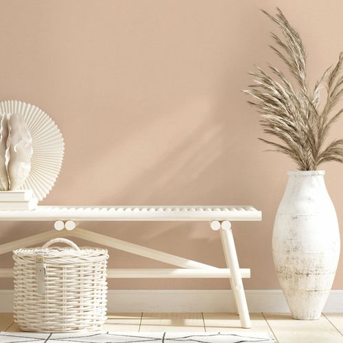 Vliestapete Einfarbig Textiloptik Struktur Orange 82490 Zimmer