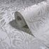 Vliestapete Floral Ornamente Grau Silber Metallic 82511 Detail 4
