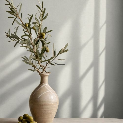 Vliestapete Einfarbig Textiloptik Struktur Beige 82513 Zimmer