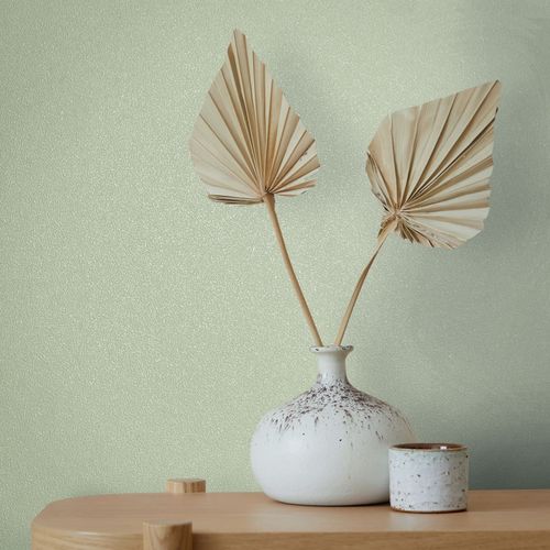 Vliestapete Einfarbig Struktur Modern Grün 82520 Zimmer