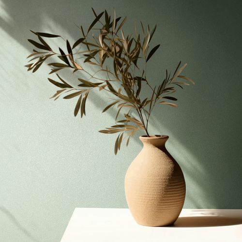 Vliestapete Einfarbig Struktur Modern Hellgrün 82521 Zimmer