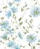 Vliestapete Blumen Blätter Weiß Blau Grün 89022 3