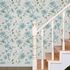 Vliestapete Blumen Blätter Weiß Blau Grün 89022 Zimmer 1
