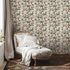 Vliestapete Blumen Zweige Creme Beige Grün 89034 Zimmer 1