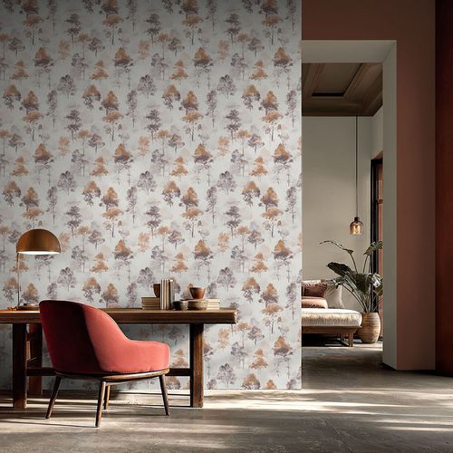 Vliestapete Bäume Wald Creme Beige Braun 10557-11 Raum