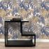 Vliestapete Blätter Tropisch Creme Braun Blau 10558-44 Zimmer 5