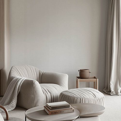 Vliestapete Uni Abstrakt Streifen Creme Grau 10559-01 Raum