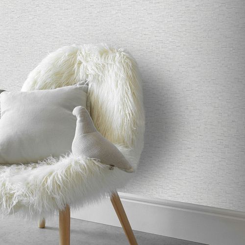 Vliestapete Holzoptik Creme Grau Glitzer 10562-31 Raum