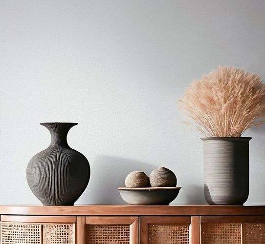 Tapete Papis Loveday Uni Putzoptik Grau 35820 Raum