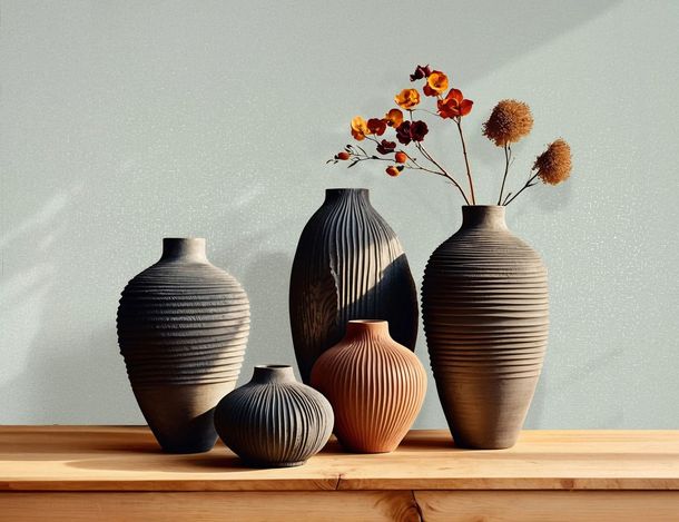 Tapete Papis Loveday Uni Putzoptik Hellblau 35821 Raum