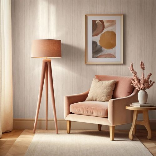 Tapete Papis Loveday Streifen Struktur Beige Grau 35834 Raum