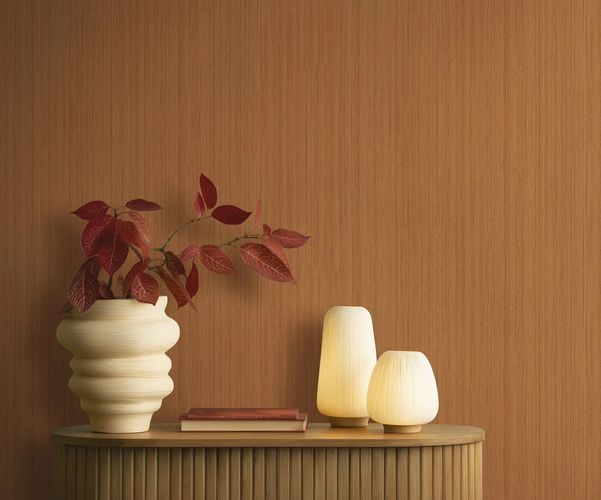 Tapete Papis Loveday Streifen Struktur Braun 35837 Raum