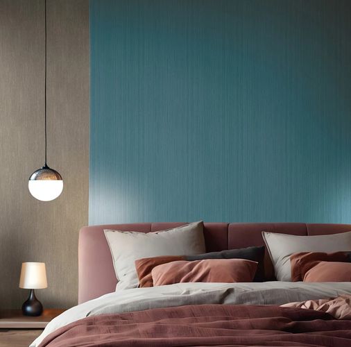 Tapete Papis Loveday Streifen Struktur Petrol 35838 Raum