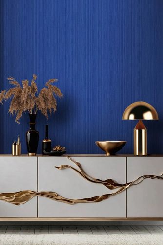 Tapete Papis Loveday Streifen Struktur Blau 35840 Raum