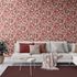Vliestapete Floral Blumen Rot Rosa Braun 10586-06 Raum 1