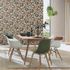 Vliestapete Floral Blumen Braun Blau Orange 10586-11 Raum 1