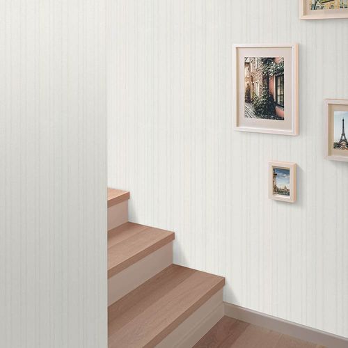 Vliestapete Streifen Muster Creme Grau Blau 10588-14 Raum