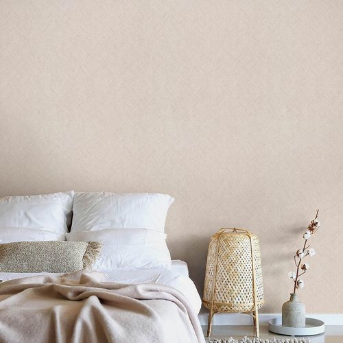 Vliestapete Grafik Uni Fischgrät Beige Rosa 10589-05 Raum