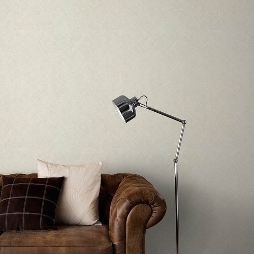 Vliestapete Grafik Uni Fischgrät Creme Beige 10589-14 Raum