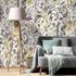 Fototapete Blumen Motiv Floral Weiß Lila Gelb 22106-07-01 Raum 3