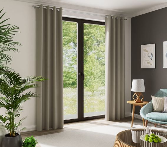 Homing Ösenschal Mia mud Uni blickdicht 8263-77