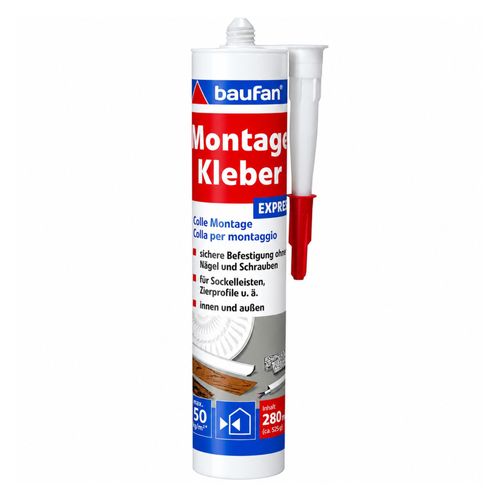 baufan Montagekleber express weiß Kraftkleber 280ml