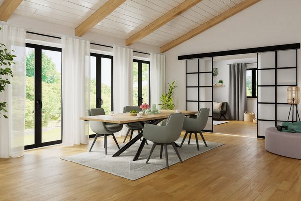 Homing Schlaufenvorhang Leif weiß Streifen 6821-19