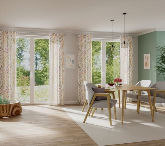 Homing Schlaufenvorhang Marbelle sienna Floral 6806-10