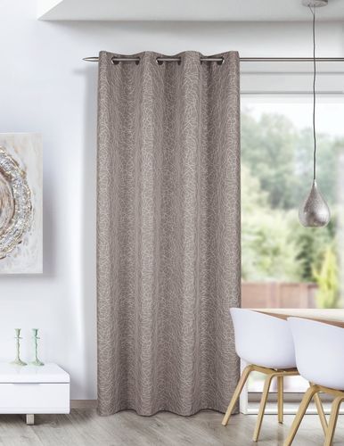 Homing Ösenschal Wanda leinen Linien blickdicht 8306-19