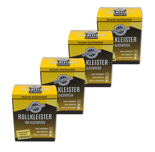 4xRollkleister Instant Vlies Tapeten Kleister 800g